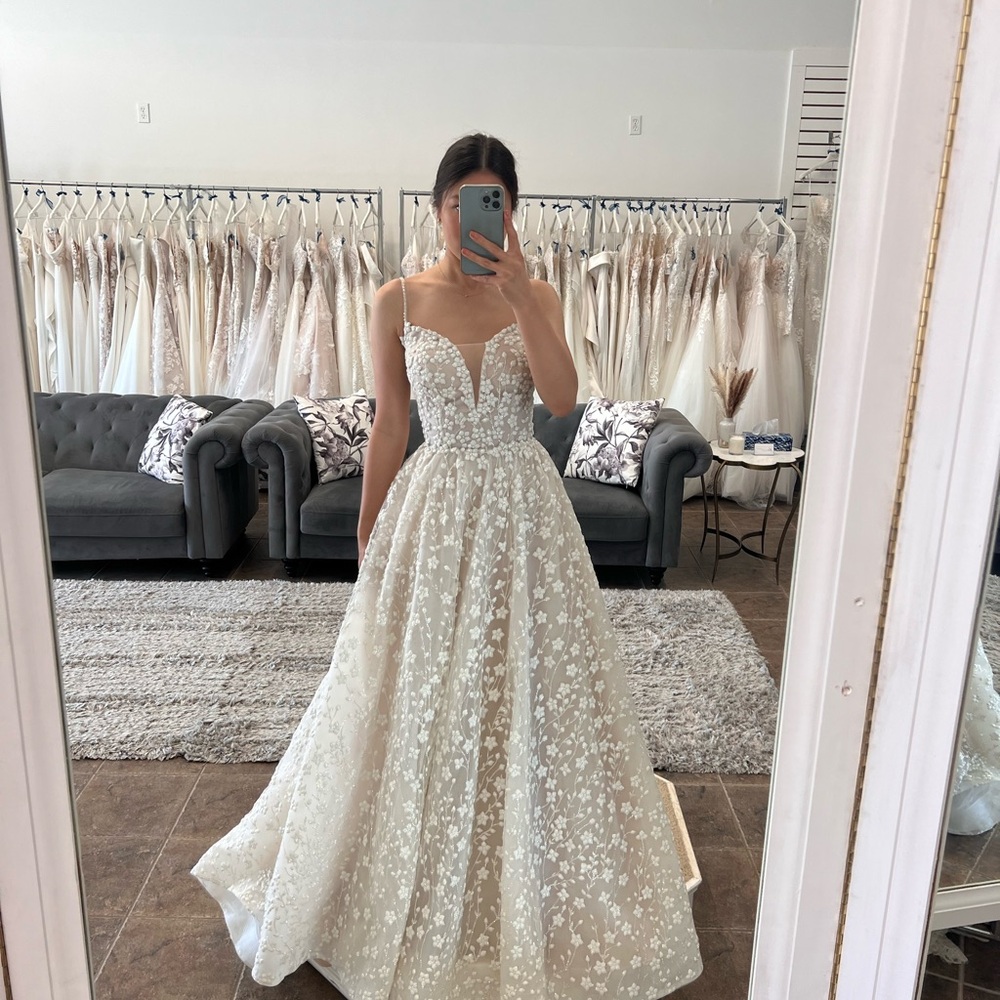 Elegant White Floral Gown